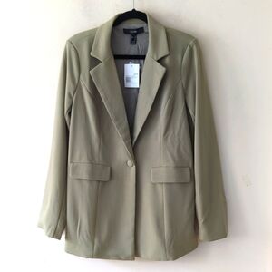 Forever 21 Notched Buttoned Blazer L